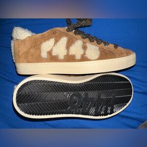 P448 Women's Brown and Cream Sneakers